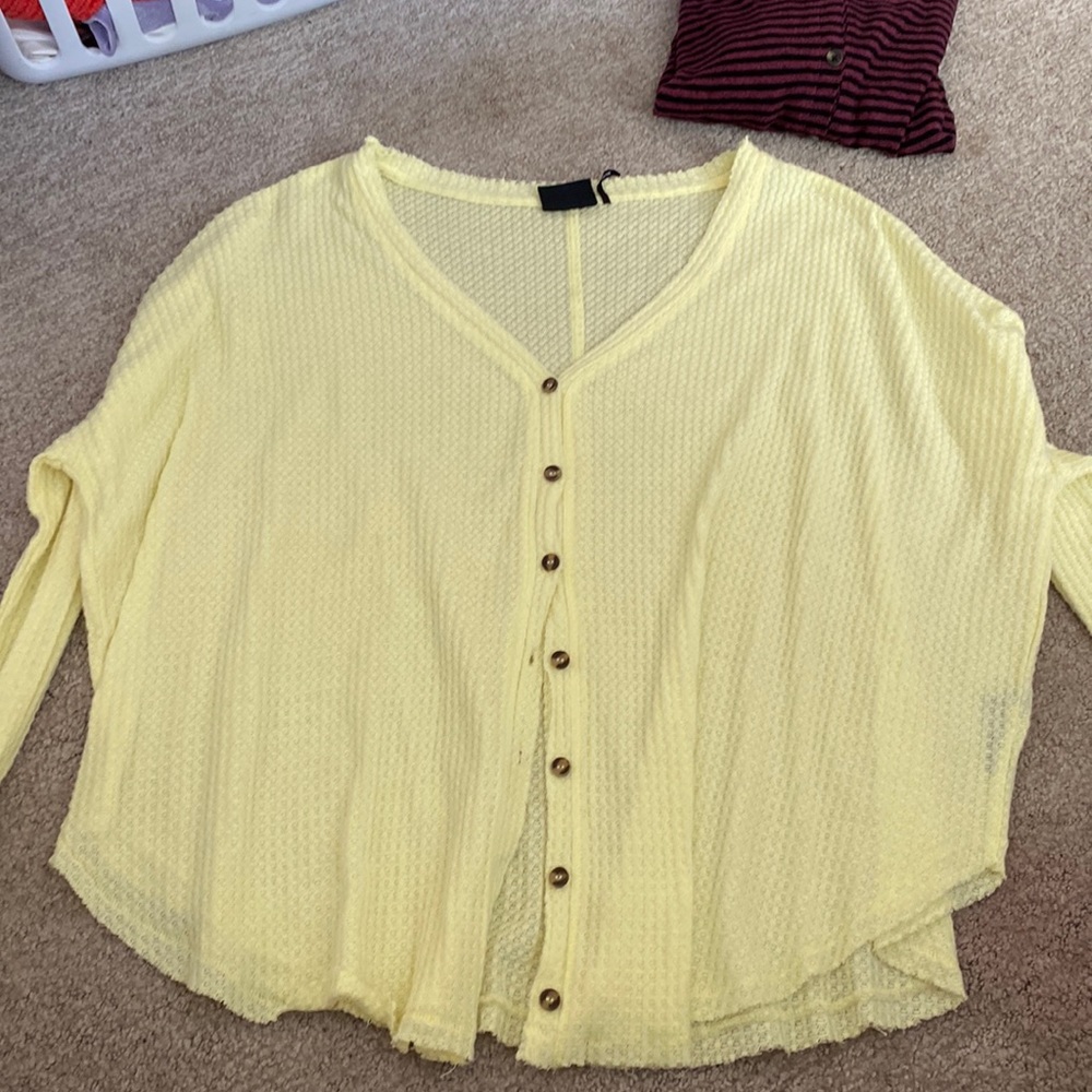 yellow urban outfitters cardigan